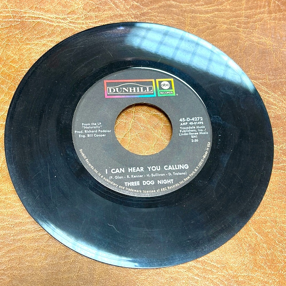 Three Dog Night 45 rpm vinyl record